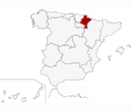 Mapa de la Comunidad Foral de Navarra (referencial)